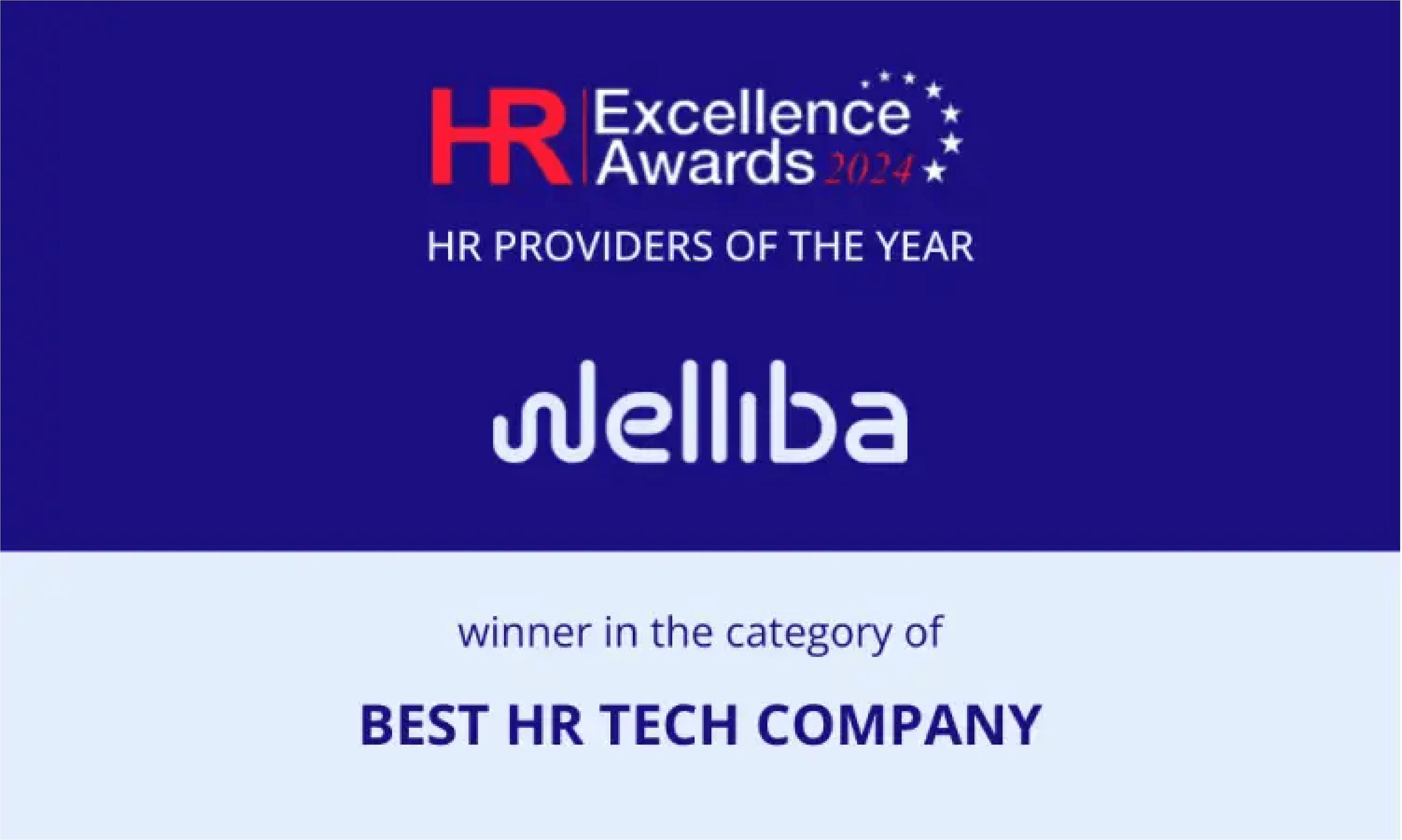 Welliba wins the HR Excellence Award for Best HR Provider of the Year